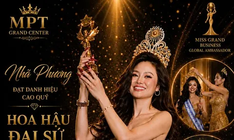Doanh nhân Nhã Phương đăng quang Hoa hậu Đại sứ Doanh nhân Hòa bình Toàn cầu 2026 cuộc thi Miss Grand Business Global 2026
