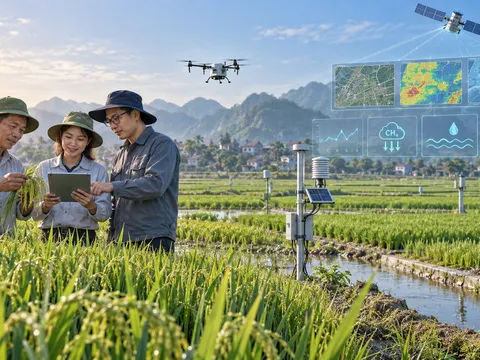 SMART-RICE thúc đẩy canh tác lúa phát thải thấp bằng AWD và AI