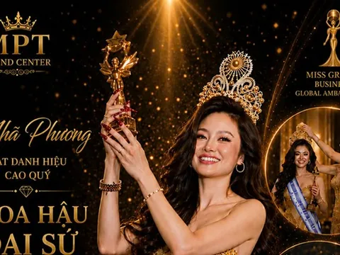Doanh nhân Nhã Phương đăng quang Hoa hậu Đại sứ Doanh nhân Hòa bình Toàn cầu 2026 cuộc thi Miss Grand Business Global 2026